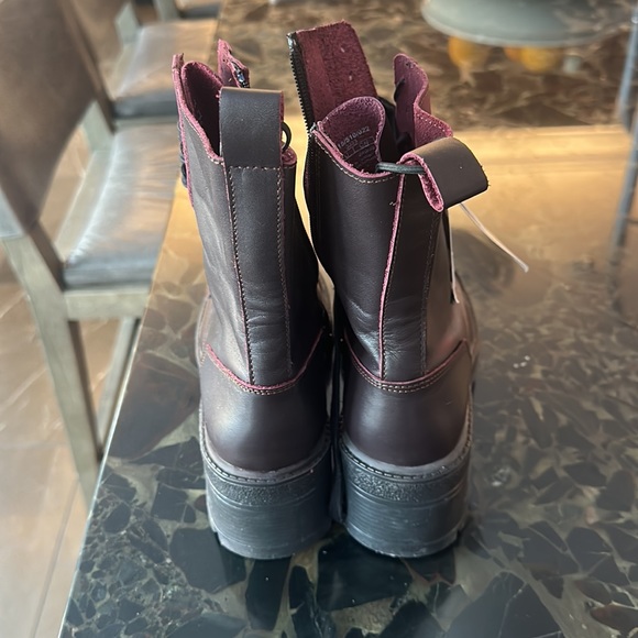Zara brown/burgundy low rise boots - Picture 4 of 6